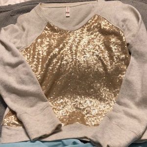 Sequin sweatshirt.